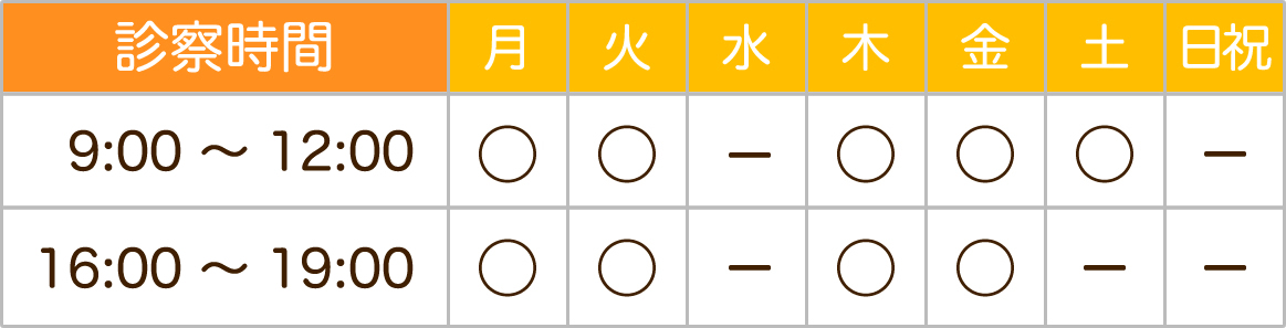 内田整骨院の診察時間